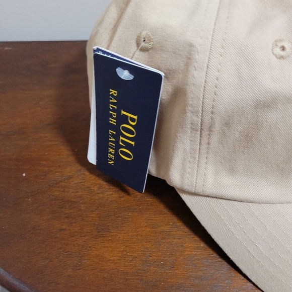Ralph Lauren The Iconic Cotton Chino Tan Khaki Baseball Cap - Picture 2 of 10